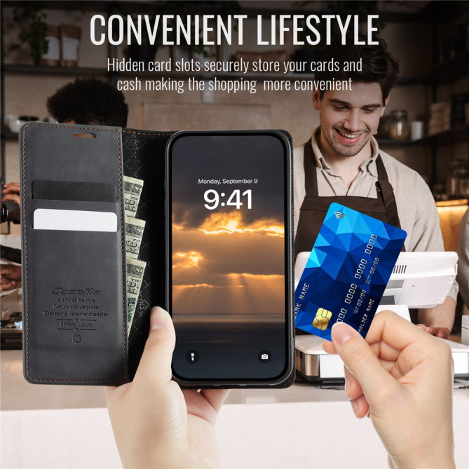 Housse iPhone 13 mini CASEME Portefeuille RFID Modèle 2