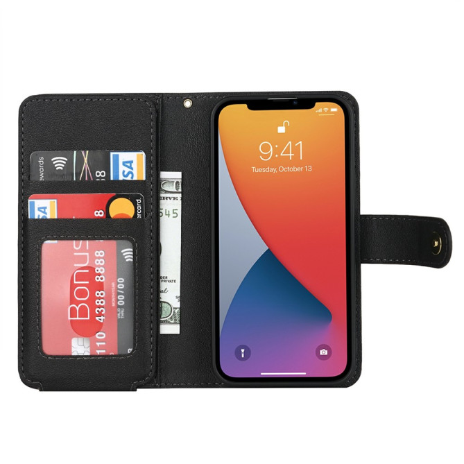 Housse iPhone 13 mini Portefeuille Fermeture Éclair Modèle 6