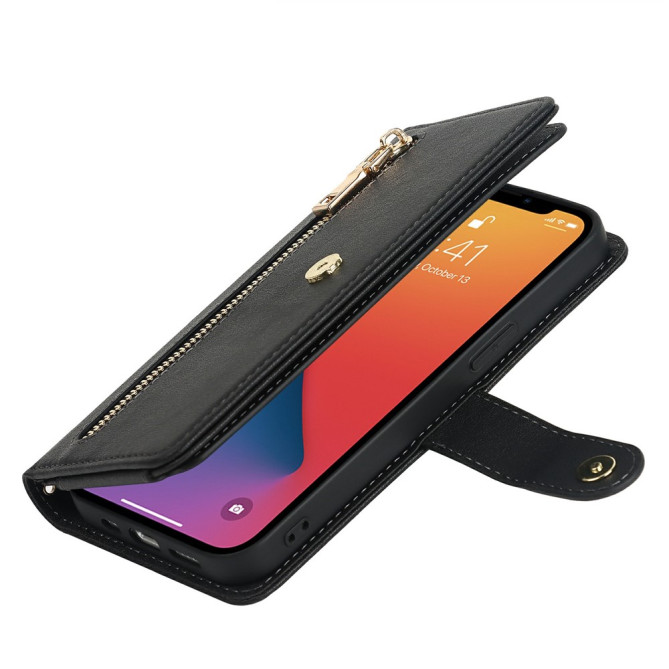Housse iPhone 13 mini Portefeuille Fermeture Éclair Modèle 6