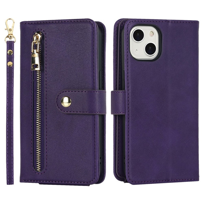 Housse iPhone 13 mini Portefeuille Fermeture Éclair Modèle 6