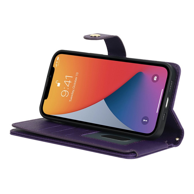 Housse iPhone 13 mini Portefeuille Fermeture Éclair Modèle 6
