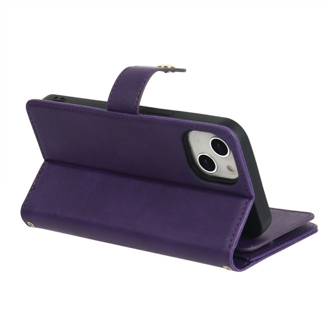 Housse iPhone 13 mini Portefeuille Fermeture Éclair Modèle 6