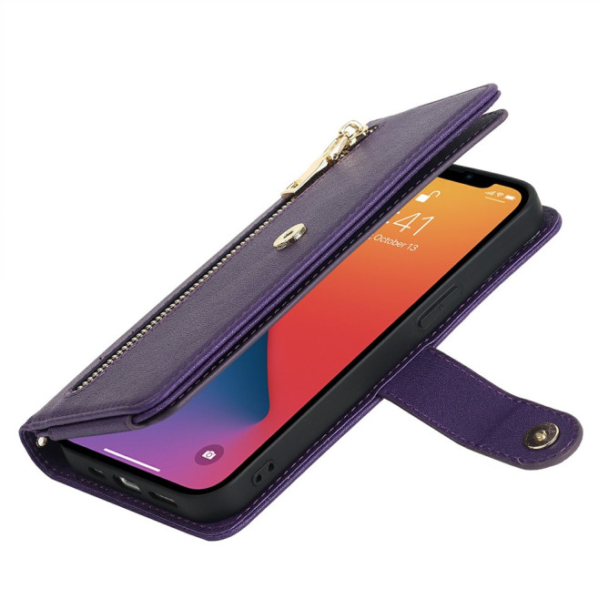 Housse iPhone 13 mini Portefeuille Fermeture Éclair Modèle 6