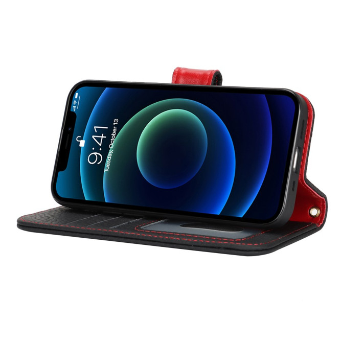 Housse iPhone 13 mini Portefeuille RFID Litchi