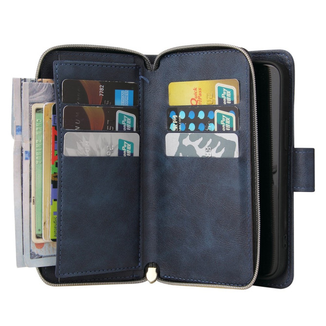 Housse iPhone 13 mini Portefeuille Fermeture Éclair Anti-Chocs