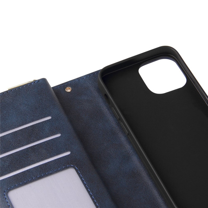Housse iPhone 13 mini Portefeuille Fermeture Éclair Anti-Chocs