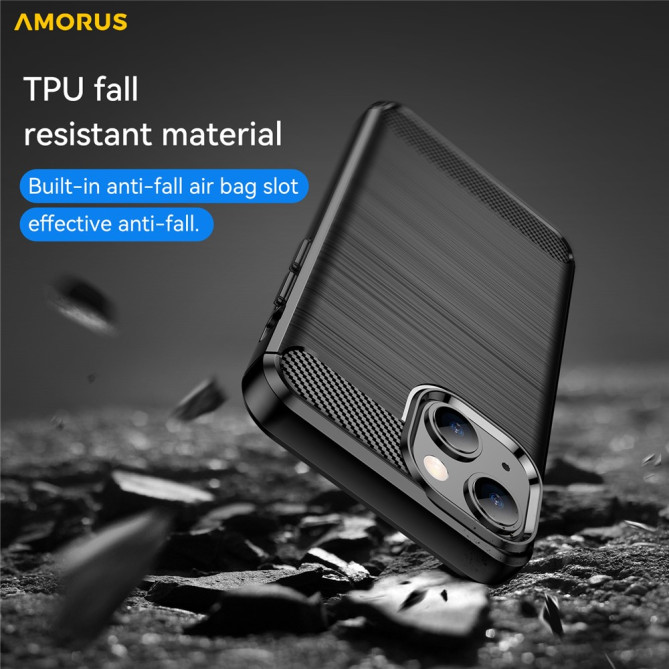 Coque iPhone 13 mini Fibre de Carbone Brossée Modèle 4