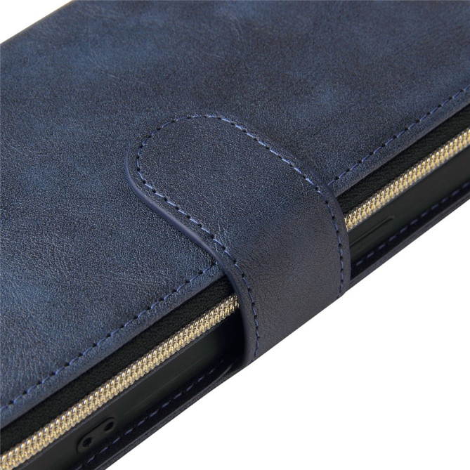 Housse iPhone 13 mini Portefeuille Fermeture Éclair Anti-Chocs