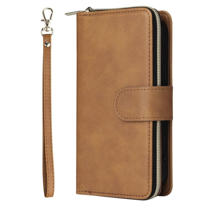 Housse iPhone 13 mini Portefeuille Fermeture Éclair Anti-Chocs