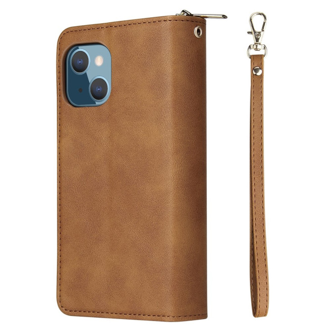Housse iPhone 13 mini Portefeuille Fermeture Éclair Anti-Chocs