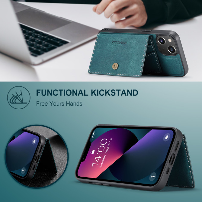 Coque iPhone 13 mini JEEHOOD Portefeuille Rétro