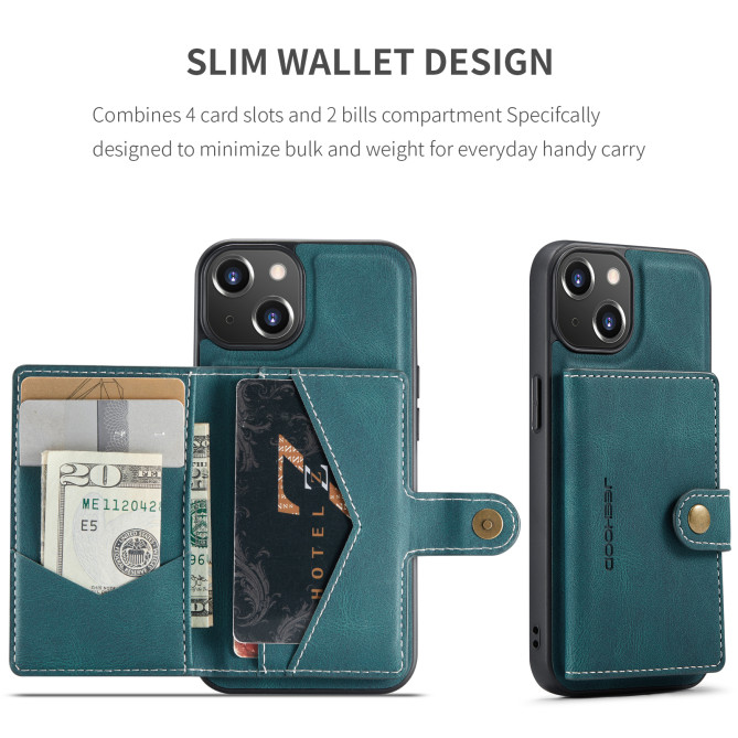 Coque iPhone 13 mini JEEHOOD Portefeuille Rétro