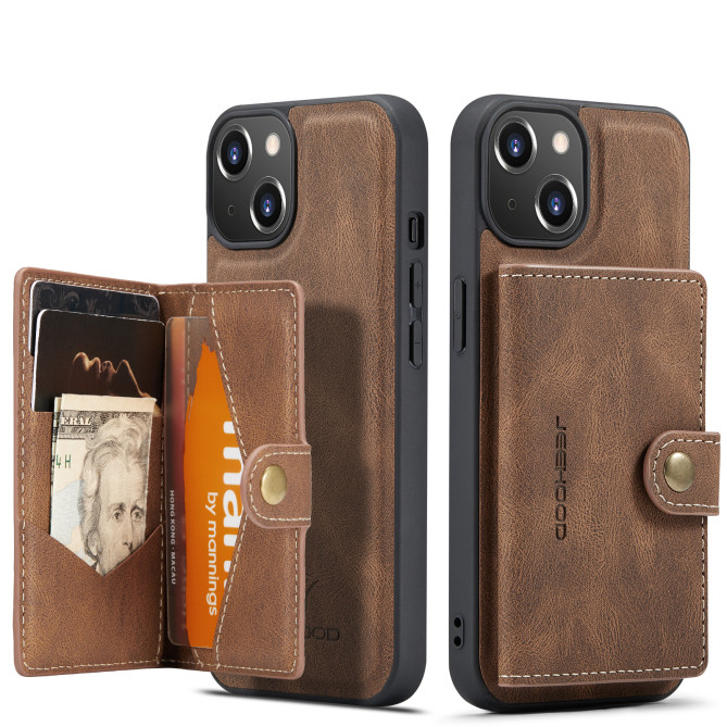 Coque iPhone 13 mini JEEHOOD Portefeuille Rétro