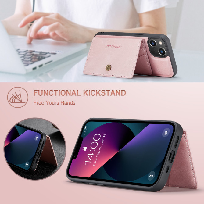 Coque iPhone 13 mini JEEHOOD Portefeuille Rétro