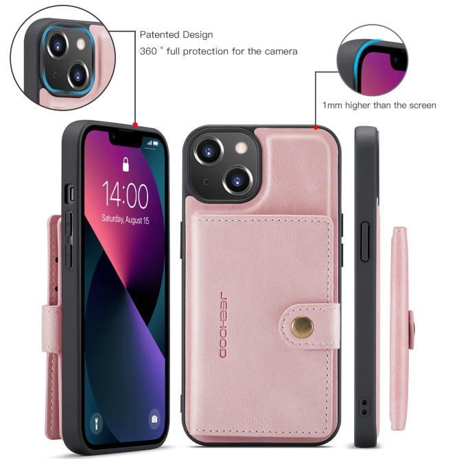 Coque iPhone 13 mini JEEHOOD Portefeuille Rétro