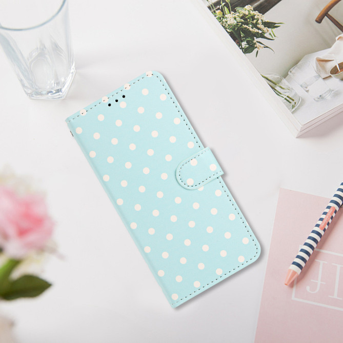 Housse iPhone 13 mini Pois Portefeuille Support