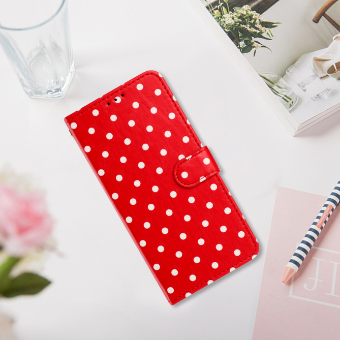 Housse iPhone 13 mini Pois Portefeuille Support