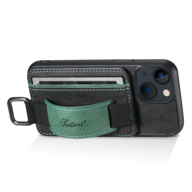 Housse iPhone 13 mini SUTENI Portefeuille Support
