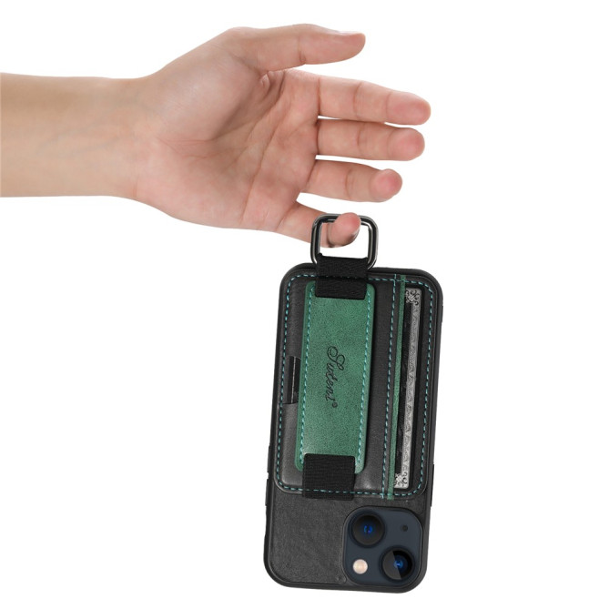 Housse iPhone 13 mini SUTENI Portefeuille Support