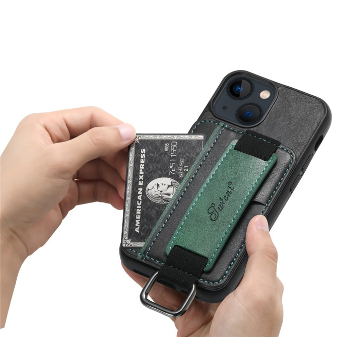 Housse iPhone 13 mini SUTENI Portefeuille Support