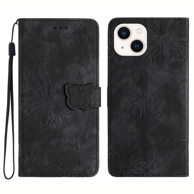 Housse iPhone 13 mini Papillon Portefeuille Support Modèle 2
