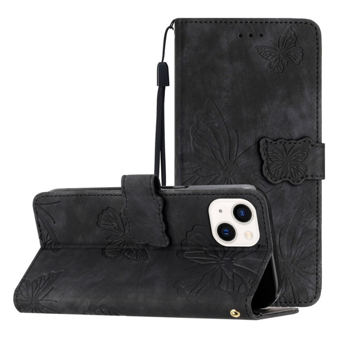 Housse iPhone 13 mini Papillon Portefeuille Support Modèle 2