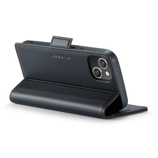 Housse iPhone 13 mini CASEME Portefeuille RFID Litchi