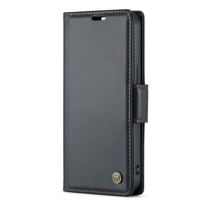 Housse iPhone 13 mini CASEME Portefeuille RFID Litchi