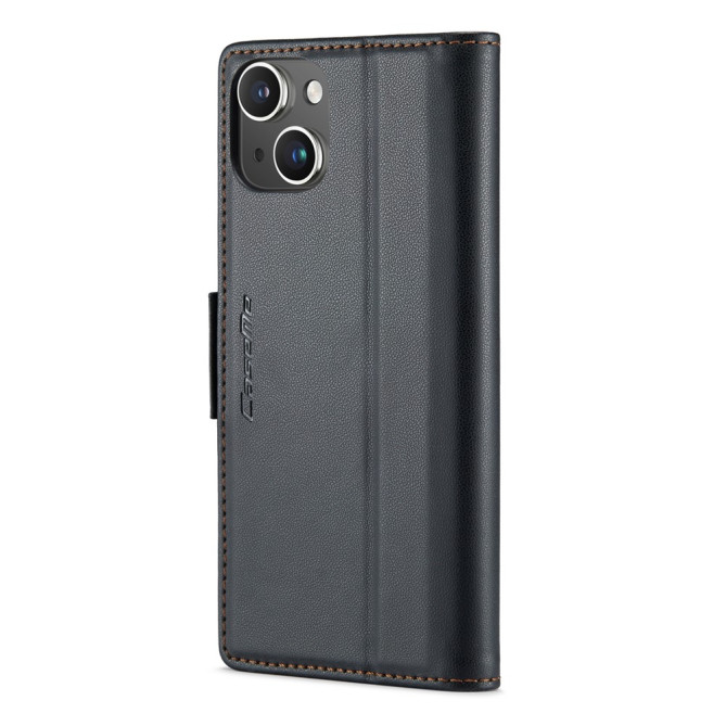 Housse iPhone 13 mini CASEME Portefeuille RFID Litchi