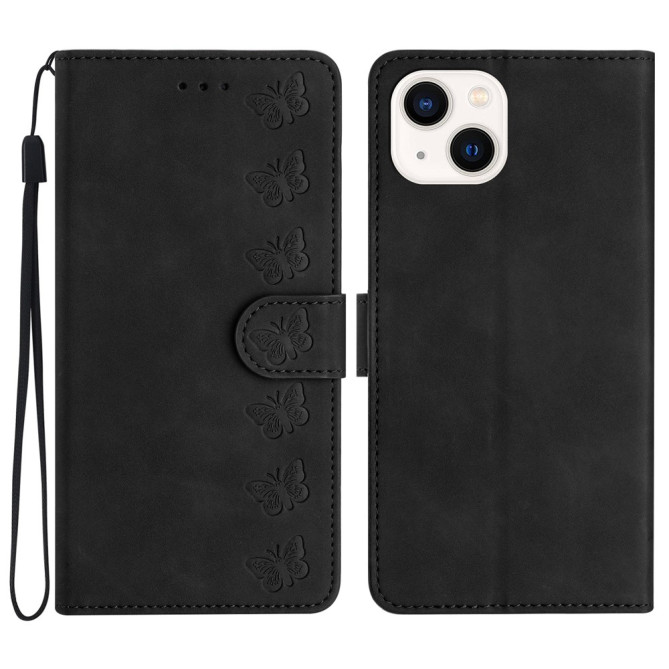 Housse iPhone 13 mini Papillon Portefeuille Support Modèle 3