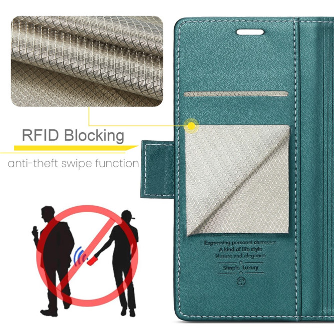Housse iPhone 13 mini CASEME Portefeuille RFID Litchi