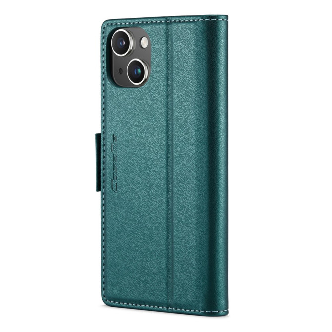Housse iPhone 13 mini CASEME Portefeuille RFID Litchi