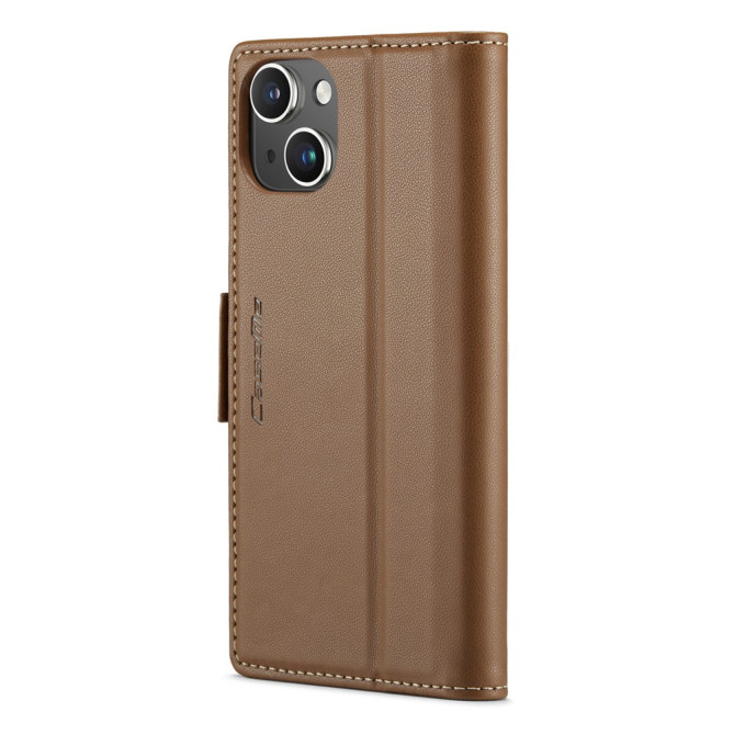 Housse iPhone 13 mini CASEME Portefeuille RFID Litchi