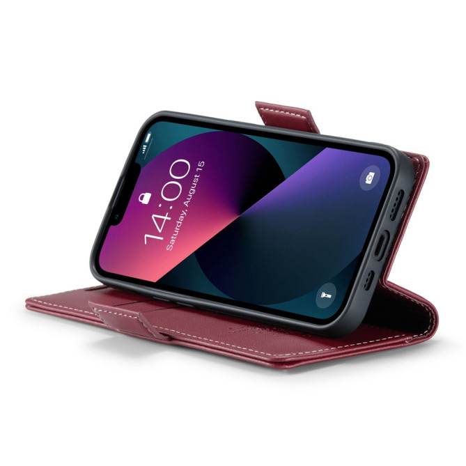 Housse iPhone 13 mini CASEME Portefeuille RFID Litchi