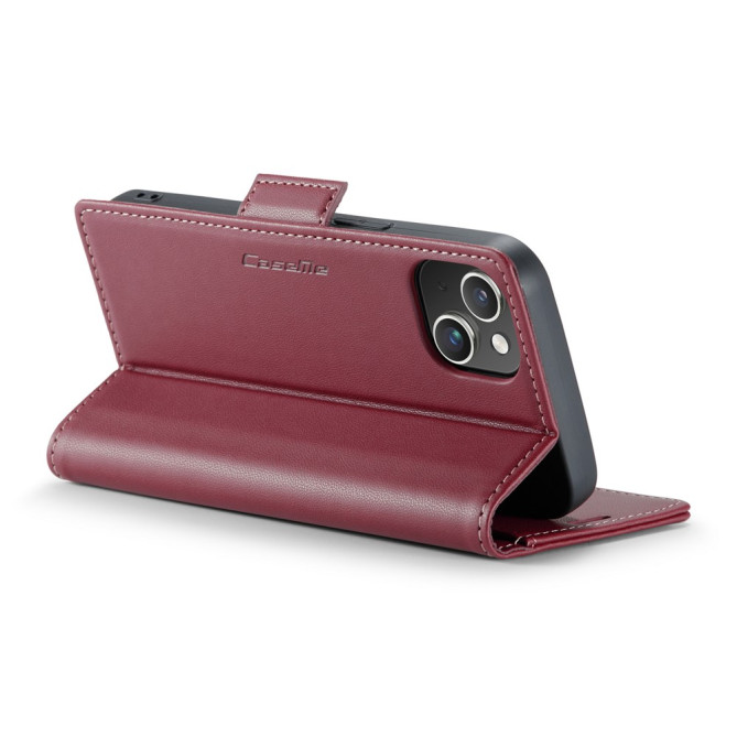 Housse iPhone 13 mini CASEME Portefeuille RFID Litchi