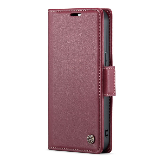 Housse iPhone 13 mini CASEME Portefeuille RFID Litchi
