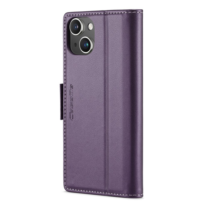 Housse iPhone 13 mini CASEME Portefeuille RFID Litchi