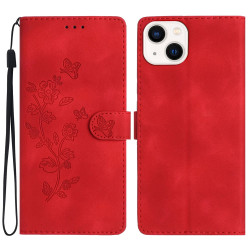 Housse iPhone 13 mini Fleurs Portefeuille Support Modèle 4