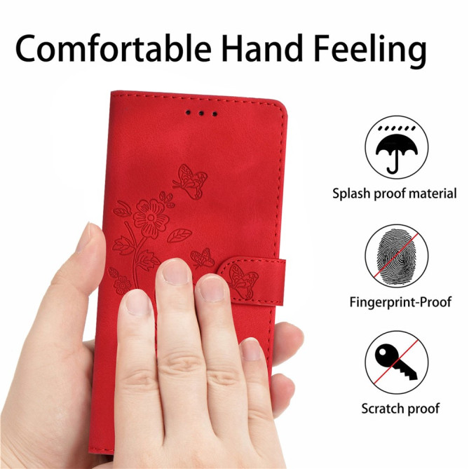 Housse iPhone 13 mini Fleurs Portefeuille Support Modèle 4