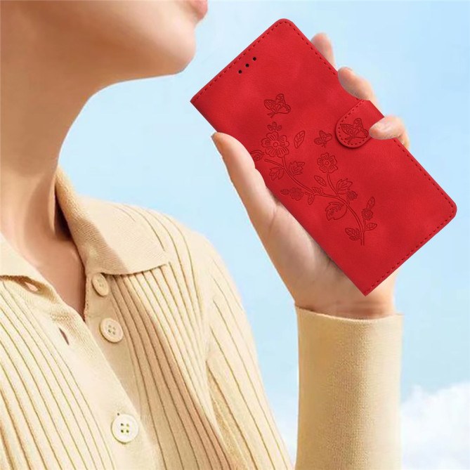 Housse iPhone 13 mini Fleurs Portefeuille Support Modèle 4