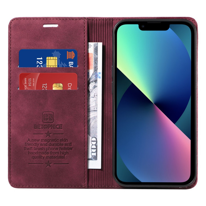 Housse iPhone 13 mini BETOPNICE Portefeuille RFID