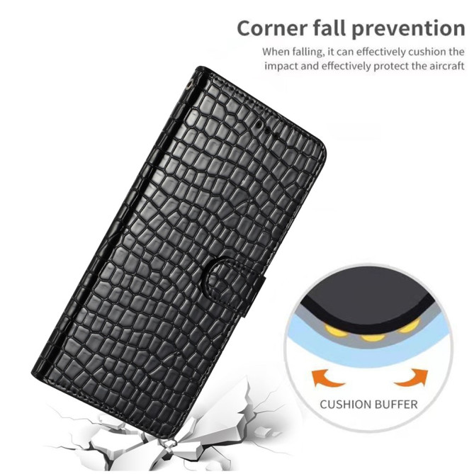 Housse iPhone 13 mini Portefeuille Support Crocodile