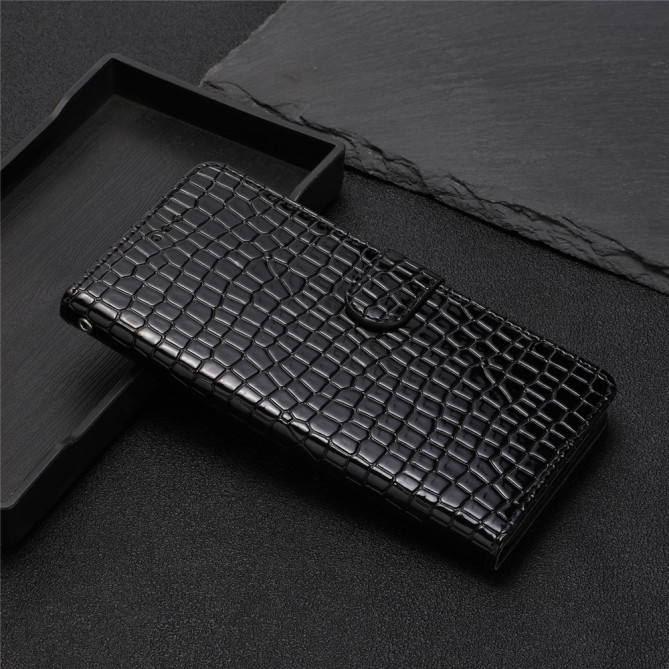Housse iPhone 13 mini Portefeuille Support Crocodile