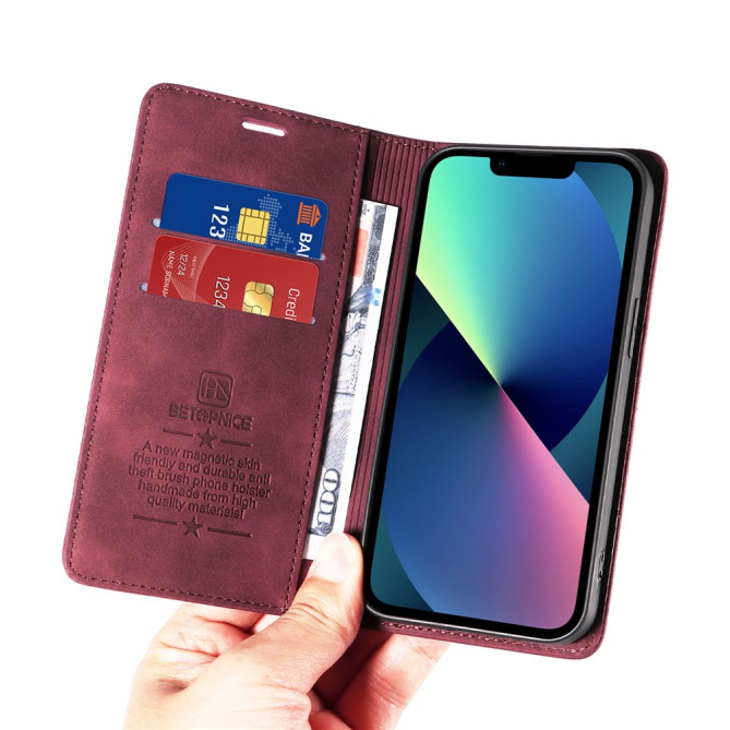 Housse iPhone 13 mini BETOPNICE Portefeuille RFID