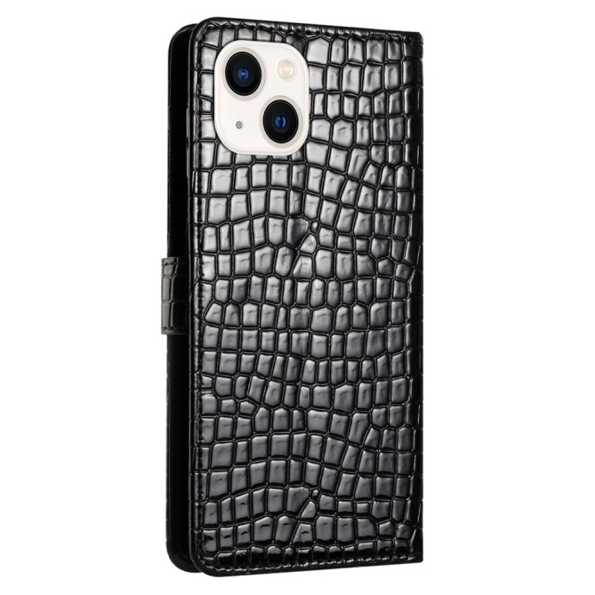 Housse iPhone 13 mini Portefeuille Support Crocodile