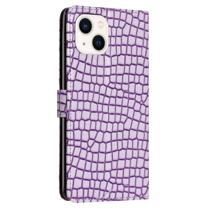 Housse iPhone 13 mini Portefeuille Support Crocodile