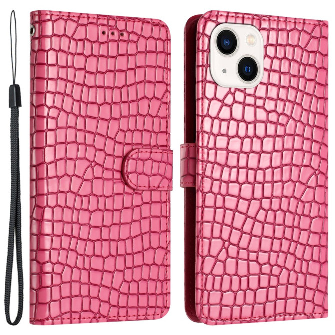 Housse iPhone 13 mini Portefeuille Support Crocodile