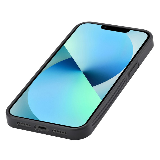 Coque iPhone 13 mini LC.IMEEKE Fibre de Carbone