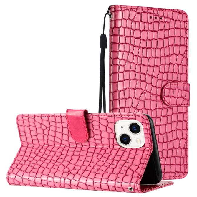 Housse iPhone 13 mini Portefeuille Support Crocodile