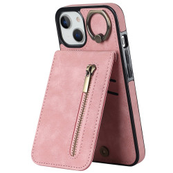 Coque iPhone 13 mini Portefeuille Zippé Anneau